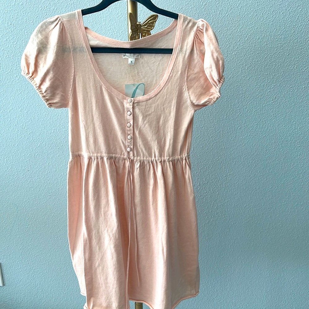 Peach Color Babydoll Dress